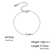 Palestine Map Double Layers Beads Chain Bracelets for Women Stainless Steel Jewelry Charm Bracelet Gift 2024